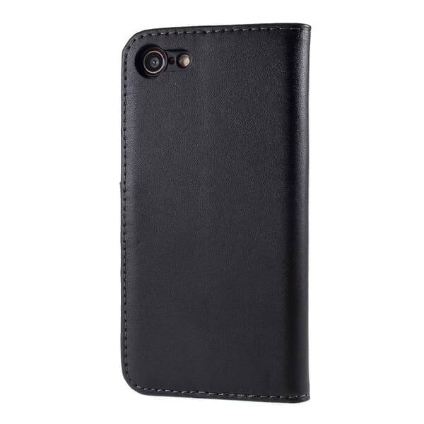 iPhone 7/8/SE (2020/2022) - Äkta Läder Plånboksfodral - Svart