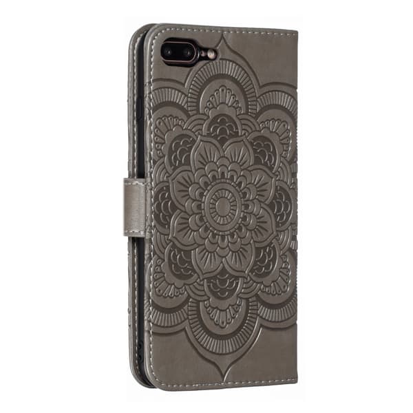 iPhone 7/8 Plus - Mandala Plånboksfodral - Grå