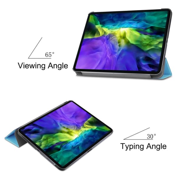 iPad Air 2025-2020 / Pro 11 Fodral Tri-Fold Ljus Blå