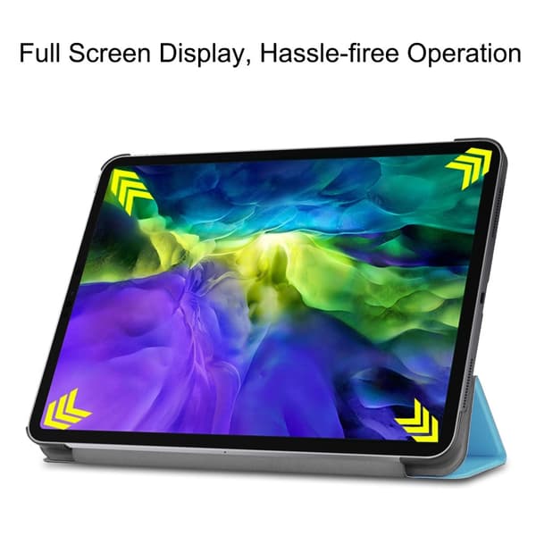 iPad Air 2025-2020 / Pro 11 Fodral Tri-Fold Ljus Blå