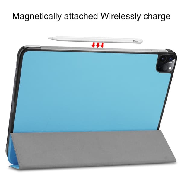 iPad Air 2025-2020 / Pro 11 Fodral Tri-Fold Ljus Blå