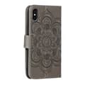Miniatyrbild 4 av 5: iPhone X/Xs - Mandala Läder Fodral - Grå