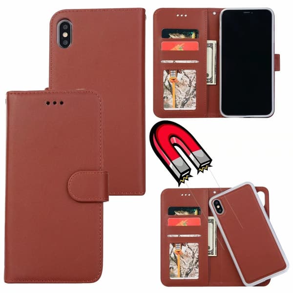 iPhone Xs Max - Plånboksfodral / Magnet Skal 2in1 - Svart