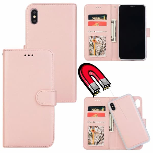 iPhone Xs Max - Plånboksfodral / Magnet Skal 2in1 - Svart