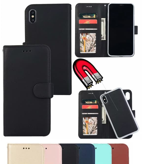 iPhone Xs Max - Plånboksfodral / Magnet Skal 2in1 - Svart