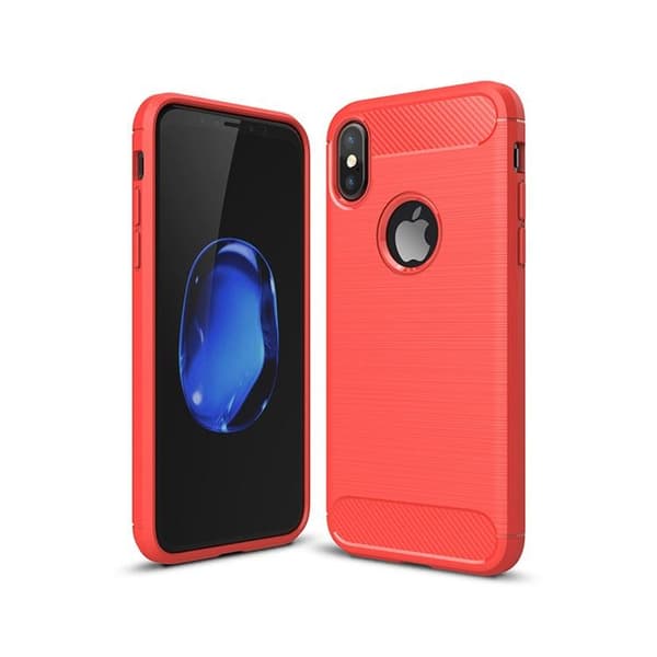iPhone X / XS - Brushed TPU Skal - Välj Färg! Röd