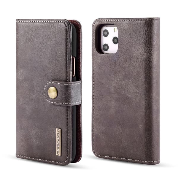 iPhone 11 Pro - DG.MING - Plånboksfodral/Magnet Skal - Grå