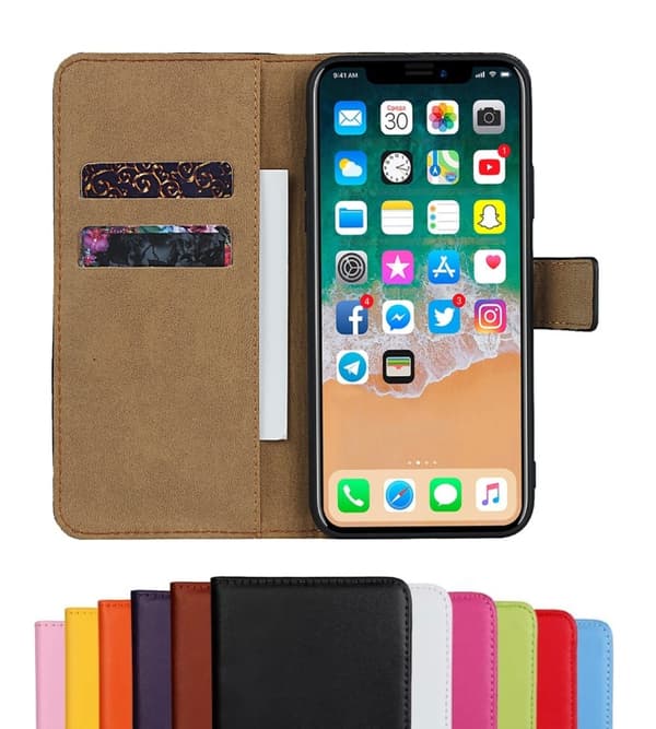 iPhone 11 - Fodral I Äkta Läder - Välj Färg! Svart