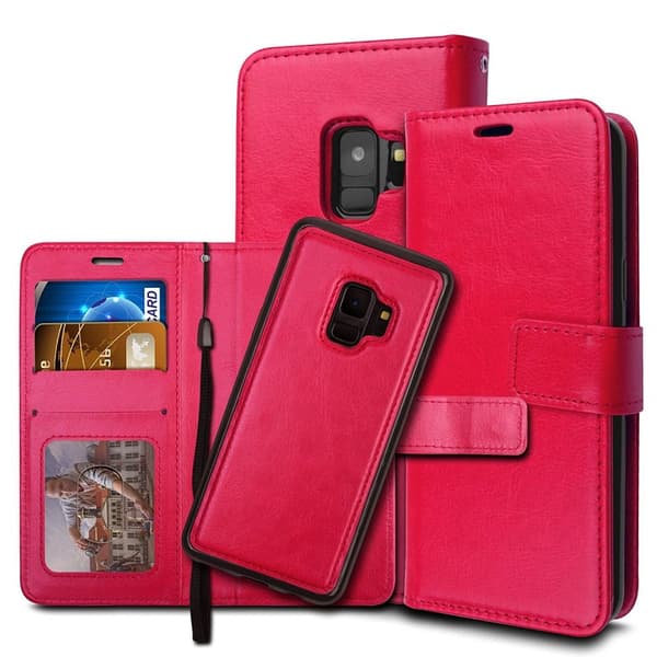 Samsung S9 - Plånboksfodral / Magnet Skal 2 in 1 - Svart