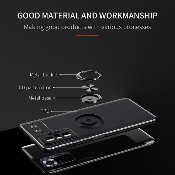 Xiaomi Redmi Note 10 Pro - Ring Skal - Röd
