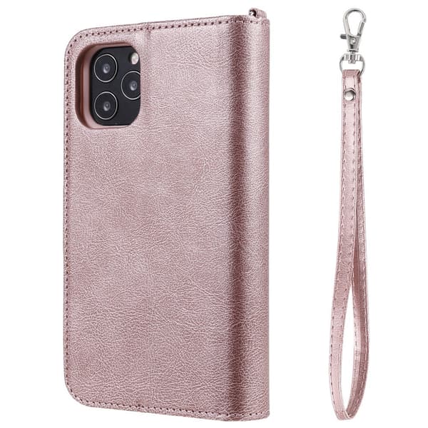 iPhone 12 / 12 Pro - 2in1 Magnet Skal / Plånboksfodral - Roséguld