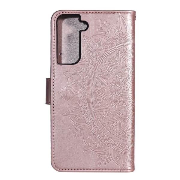 Samsung Galaxy S21 - Mandala Plånboksfodral - Roséguld