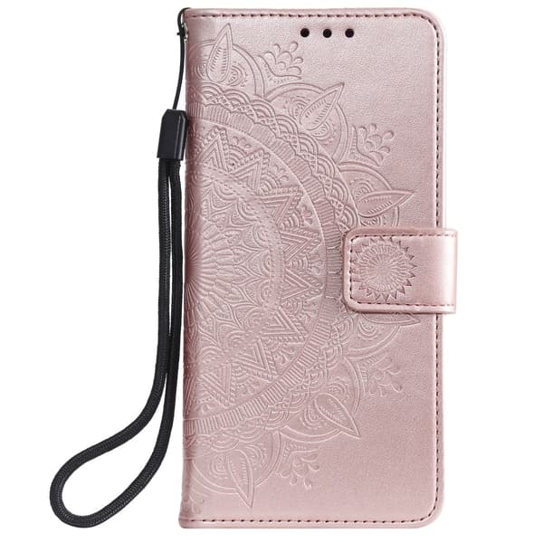 Samsung Galaxy S21 - Mandala Plånboksfodral - Roséguld