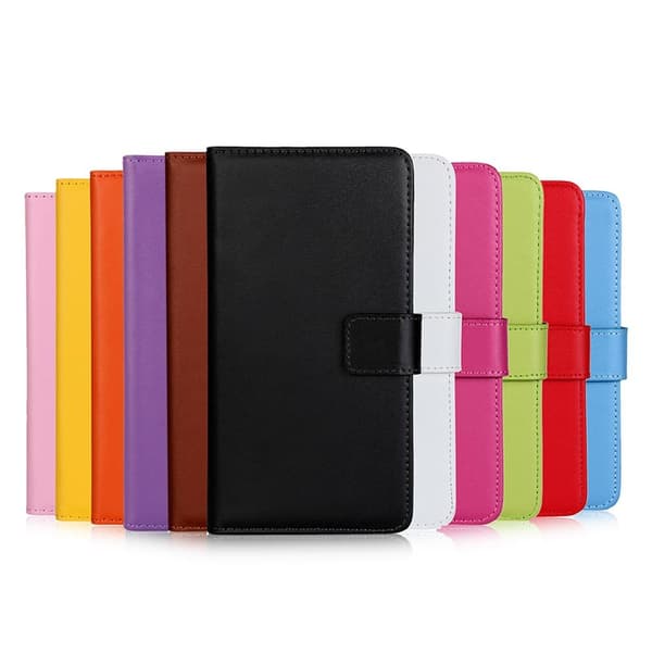 OnePlus 9 - Plånboksfodral I Äkta Läder - Välj Färg! Gul