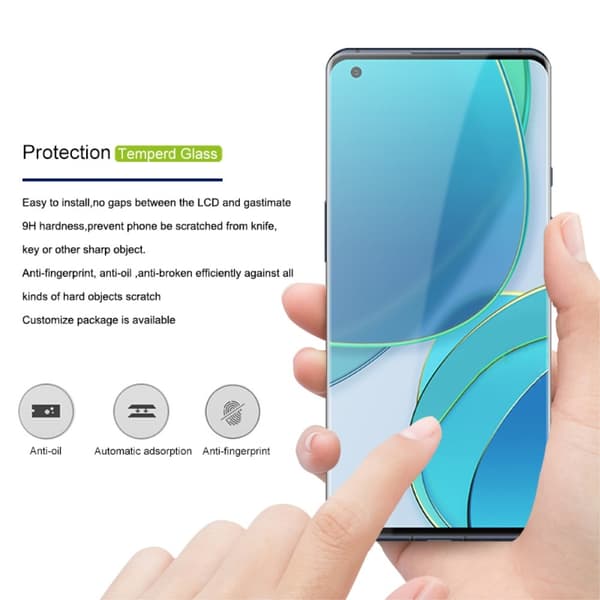 OnePlus 9 Pro - MOCOLO 3D Heltäckande Skärmskydd I Härdat Glas