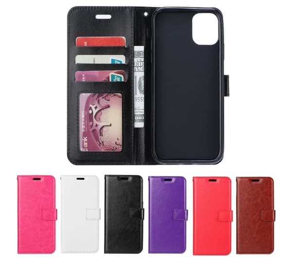 iPhone 12 Mini - Plånboksfodral - Välj Färg! Svart