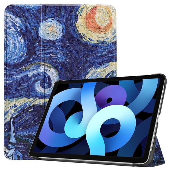 iPad Air 2025-2020 Fodral Tri-Fold Brush Painting