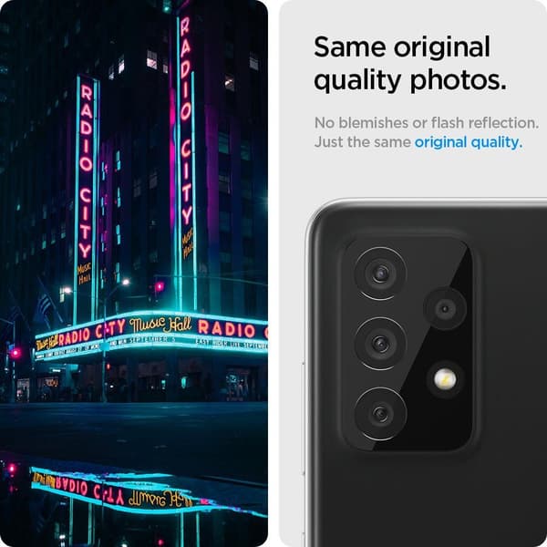 Samsung Galaxy A72 - Spigen 2-PACK Optik GLAS.tR Linsskydd