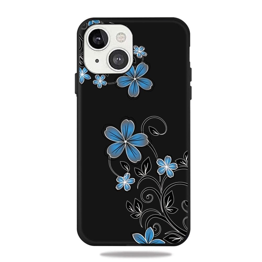 Clear Fashion Skal till iPhone 13 - Blue Flowers