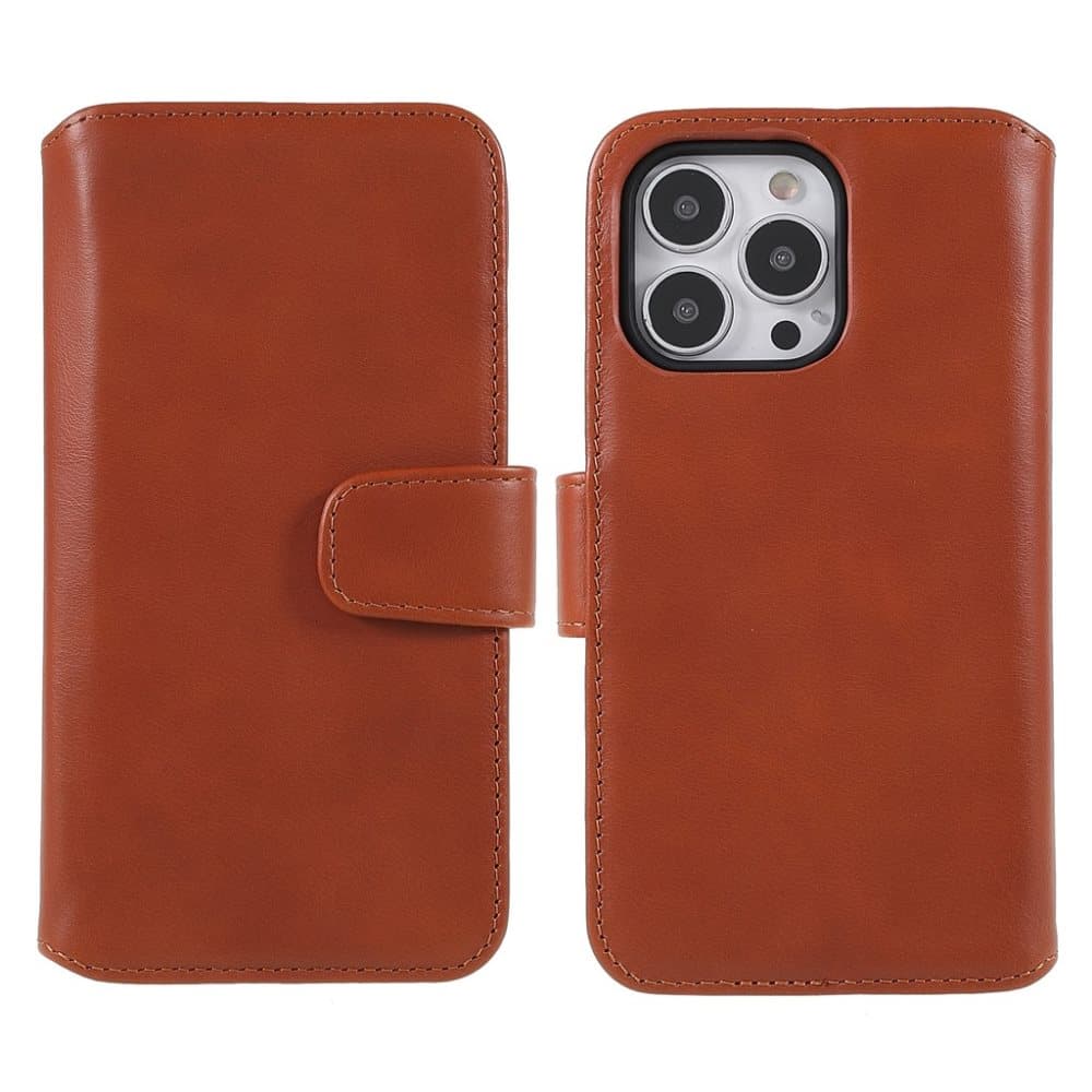 Nordic Covers iPhone 13 Pro Fodral Essential Leather Maple Brown