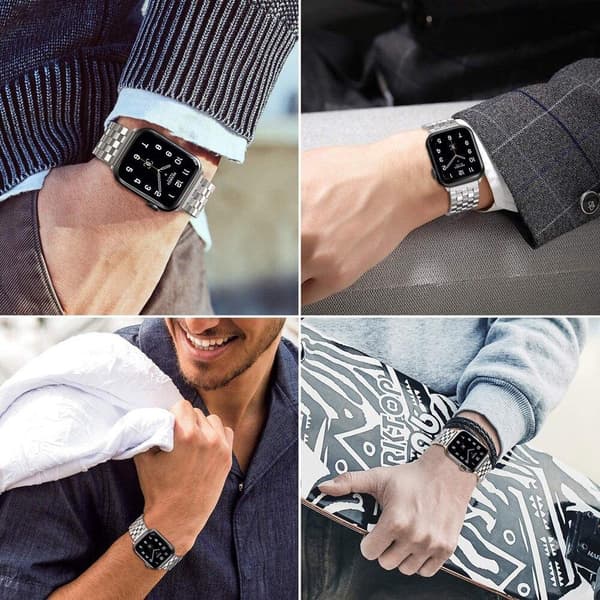 SKALO Firkantet metalarmbånd Apple Watch 42/44/45/49mm
