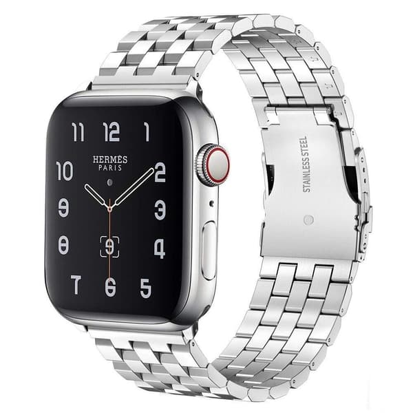 SKALO Firkantet metalarmbånd Apple Watch 42/44/45/49mm Sølv