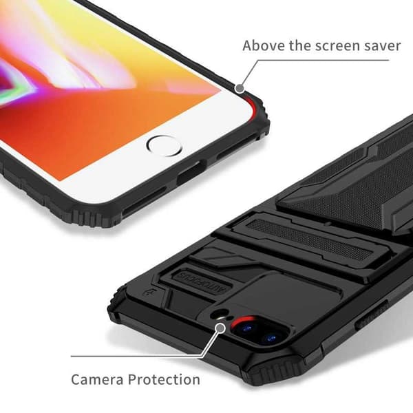 iPhone 7 Plus / 8 Plus Stöttåligt Skal Kickstand & Kortfack ThinArmor V3