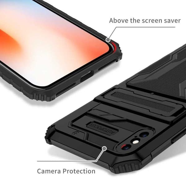 iPhone XS Max Slagfast Shell Kickstand & kortrum ThinArmor V3