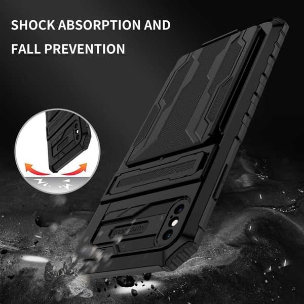 iPhone XS Max Slagfast Shell Kickstand & kortrum ThinArmor V3