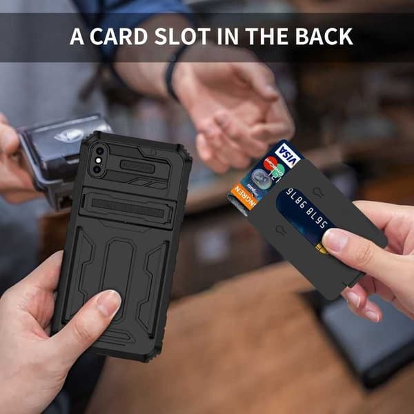 iPhone XS Max Slagfast Shell Kickstand & kortrum ThinArmor V3