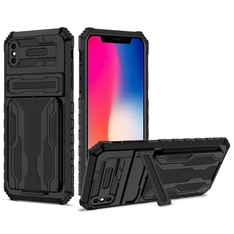 iPhone XS Max Stöttåligt Skal Kickstand & Kortfack ThinArmor V3