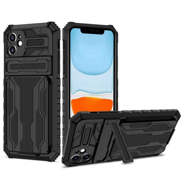 iPhone 11 Shockproof Shell Kickstand & Card Compartment ThinArmor V3