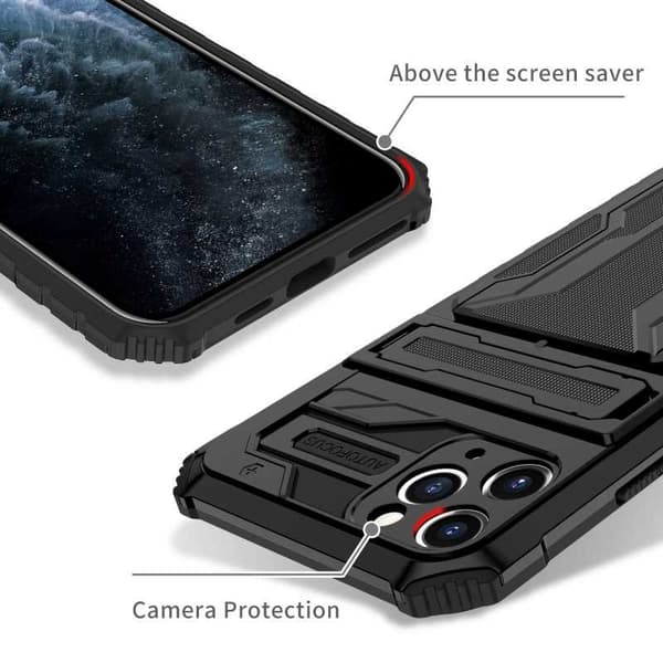 iPhone 11 Pro Max Stöttåligt Skal Kickstand & Kortfack ThinArmor V3