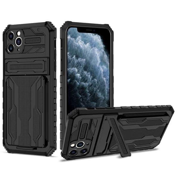 iPhone 11 Pro Max Stöttåligt Skal Kickstand & Kortfack ThinArmor V3