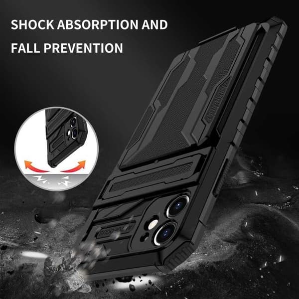 iPhone 12 Stöttåligt Skal Kickstand & Kortfack ThinArmor V3