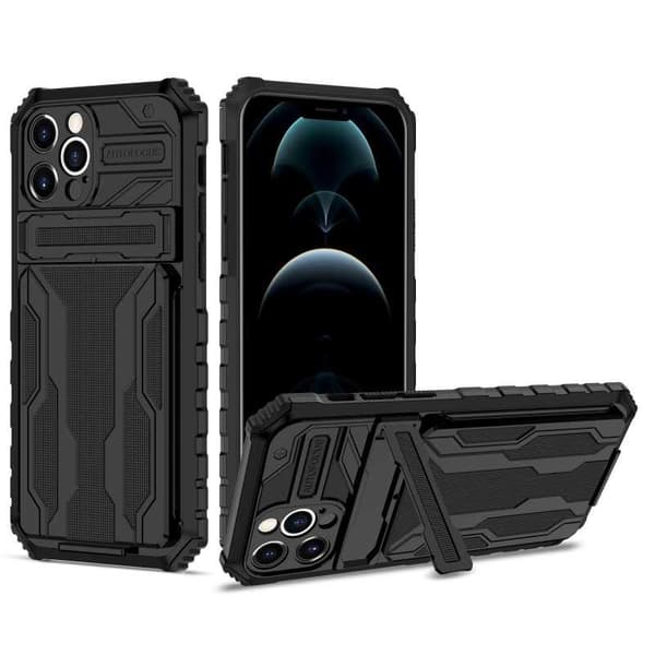iPhone 12 Pro Max Slagfast Shell Kickstand & kortrum ThinArmor V3