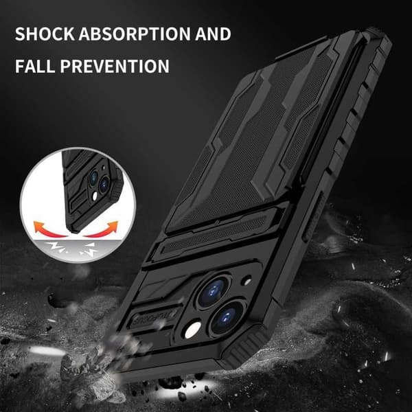 iPhone 13 Stöttåligt Skal Kickstand & Kortfack ThinArmor V3
