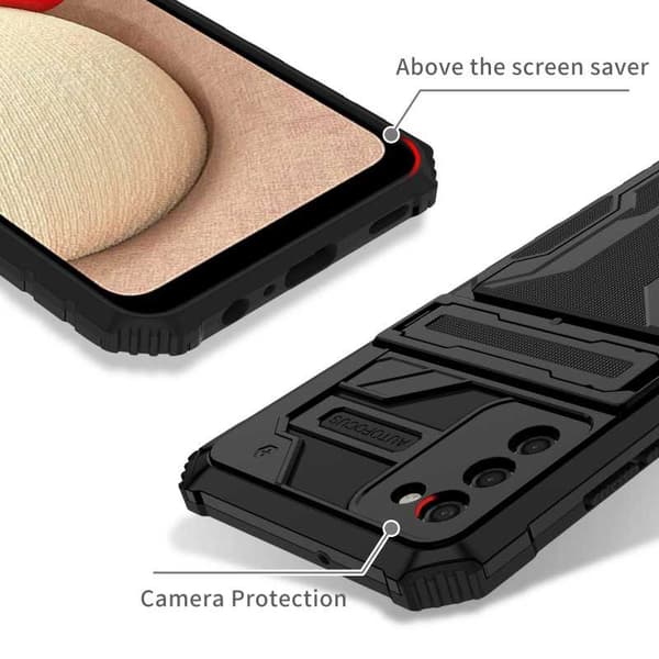 Samsung A02s stødsikkert cover Kickstand & kortrum ThinArmor V3