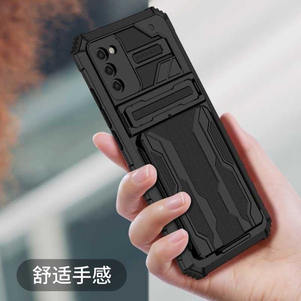 Samsung A02s stødsikkert cover Kickstand & kortrum ThinArmor V3