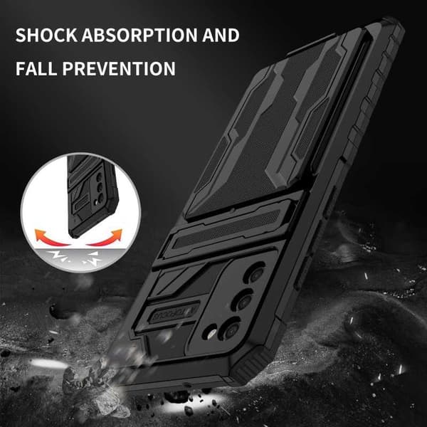 Samsung A02s stødsikkert cover Kickstand & kortrum ThinArmor V3