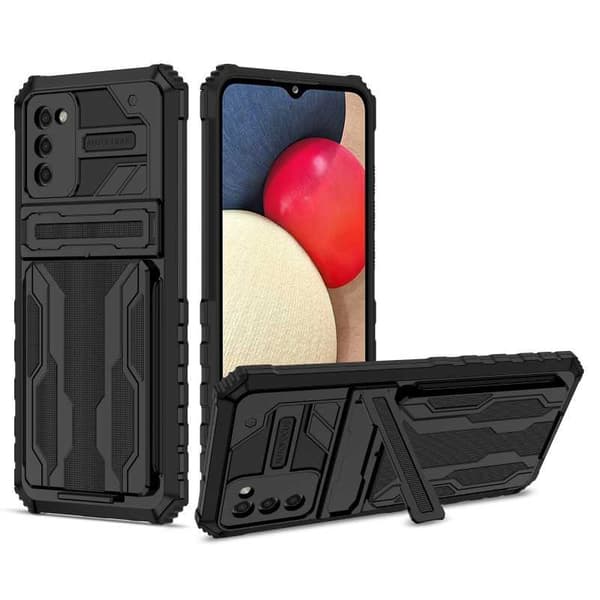 Samsung A02s stødsikkert cover Kickstand & kortrum ThinArmor V3