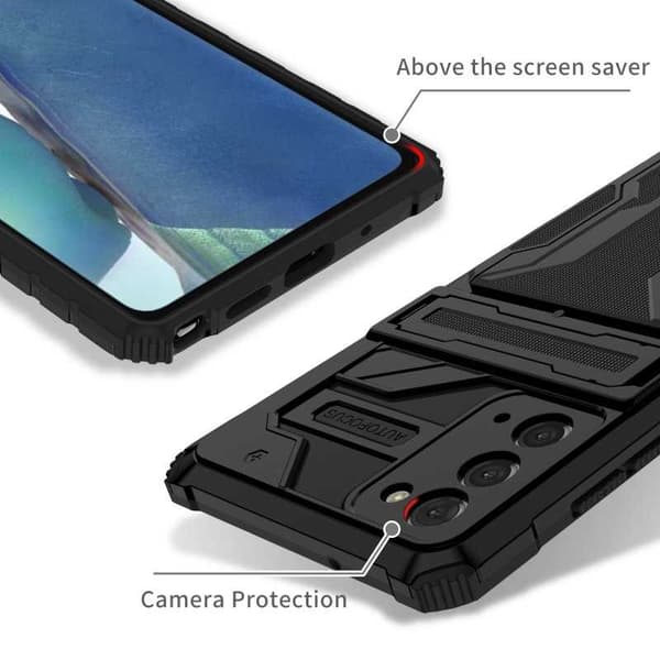 Samsung Note 20 stødsikkert cover Kickstand & kortrum ThinArmor V3