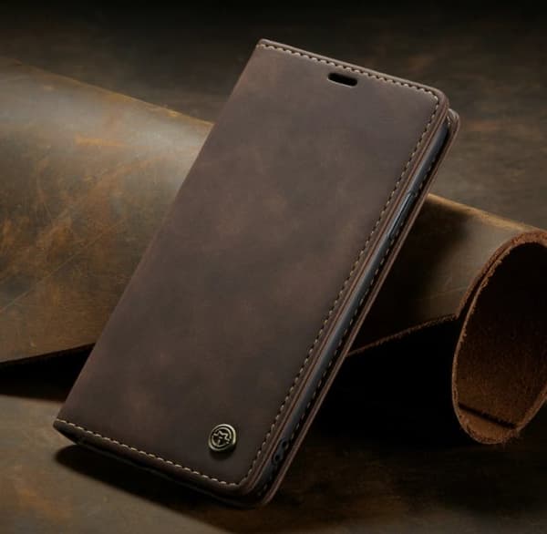 Läderfodral till iPhone 13mini|mörkbrun