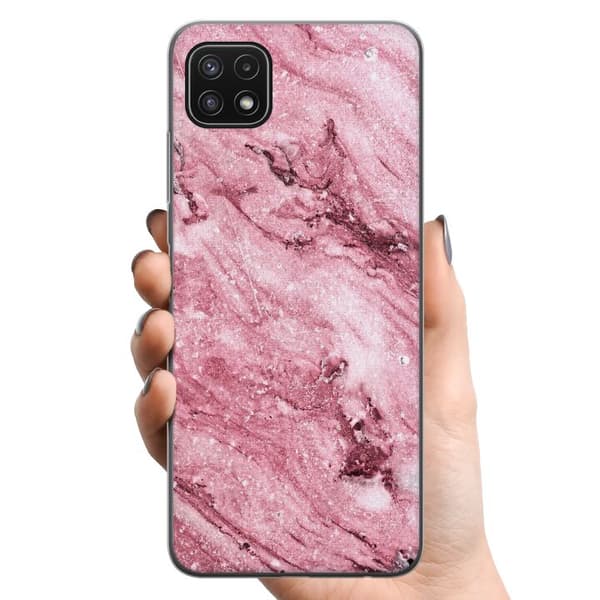 Samsung Galaxy A22 5G TPU Mobildeksel Glitrer Marmor