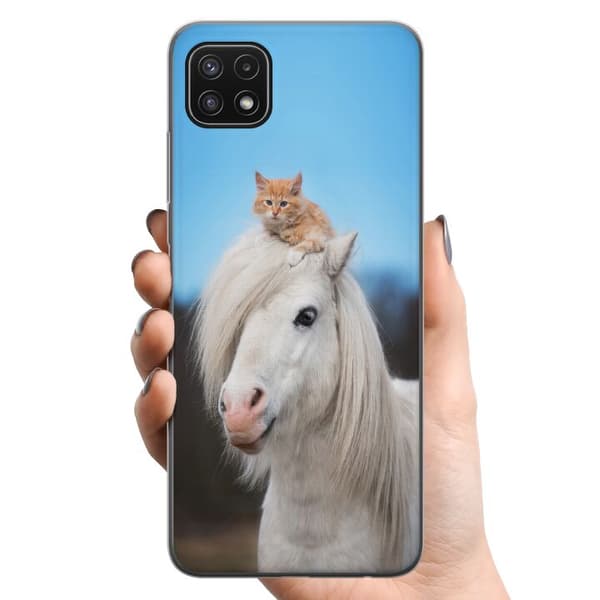 Samsung Galaxy A22 5G TPU Mobilskal Häst & Katt