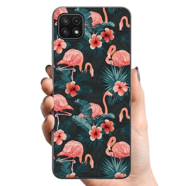 Samsung Galaxy A22 5G TPU Mobildeksel Flamingo