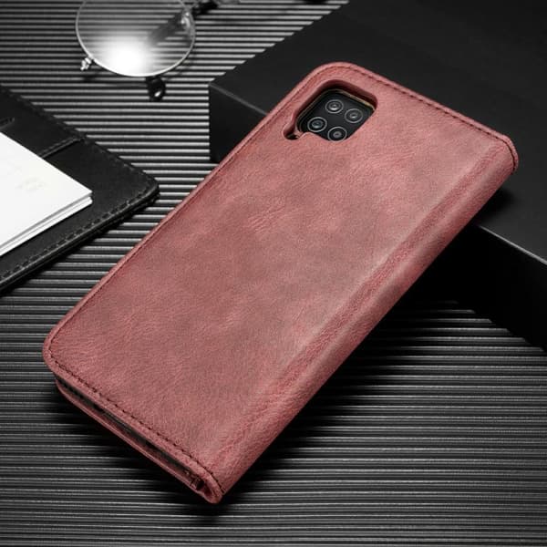 DG MING Samsung A22 4G 2-in-1 magneetti lompakkokotelo - Punainen