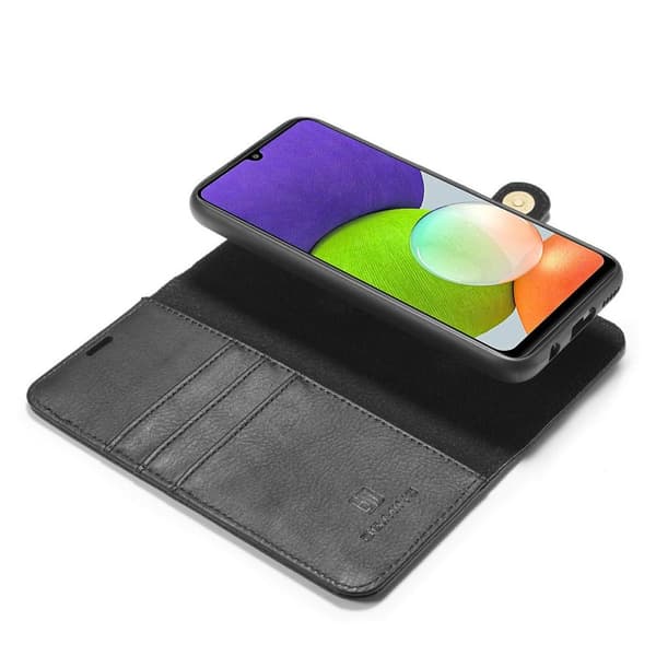 DG MING Samsung A22 4G 2-i-1 Magnet Plånboksfodral - Svart