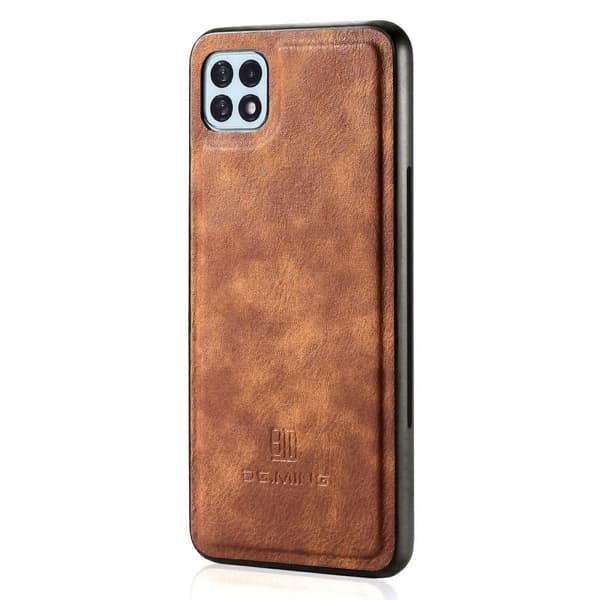 DG MING Samsung A22 5G 2-i-1 Magnet Pungetui - Lys brun