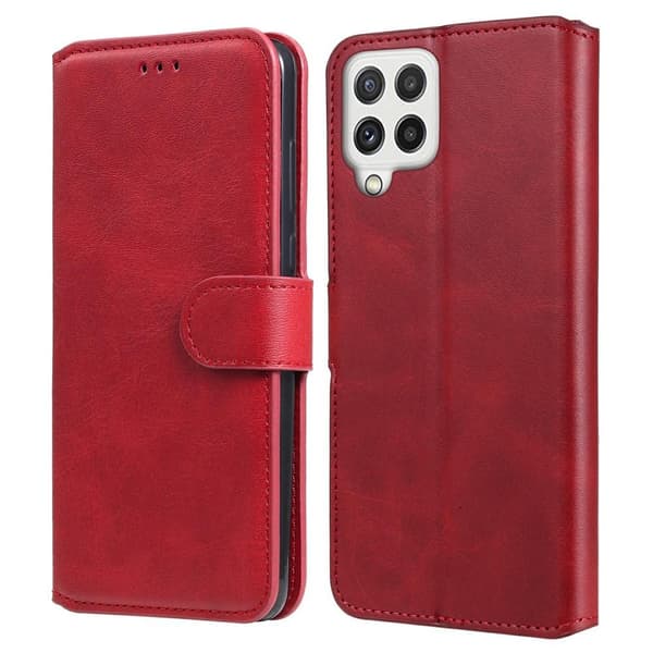 SKALO Samsung A22 4G Classic Pungetui - Rød